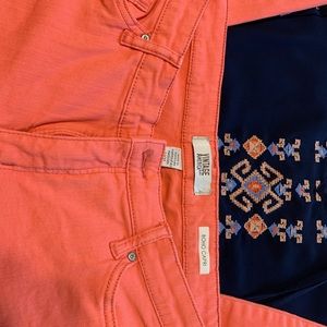 Vintage America .. Boho Capri Denim 12/ 31 melon